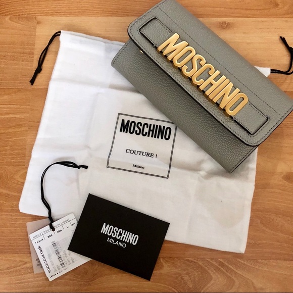 Moschino Handbags - Moschino Gold Letter Logo Wallet